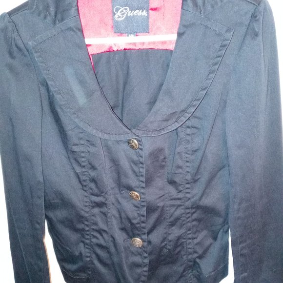 GUESS WOMENS BLACK BLAZER SZ SM - Picture 2 of 5